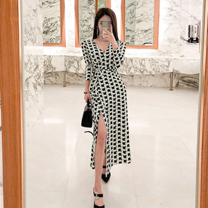 Geometric print dress