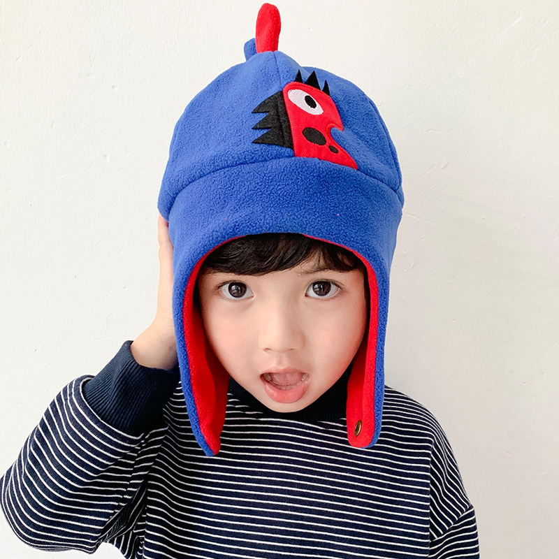 儿童护耳帽冬季加绒保暖帽男童卡通潮帽女童可爱帽幼儿园儿童帽子