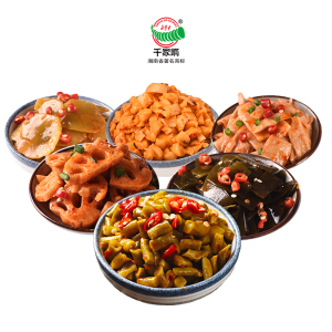 香辣藕片酸豆角萝卜干下饭菜湖南特产酱菜泡菜散
