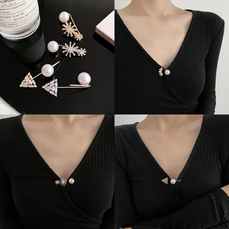 防走光扣女夏季胸针珍珠高档小众气质领针胸扣个性别针固定衣服扣在类目 饰品/流行首饰/时尚饰品新, 胸针中 - 来自Buy2taobao.com提供专业的淘宝代购服务