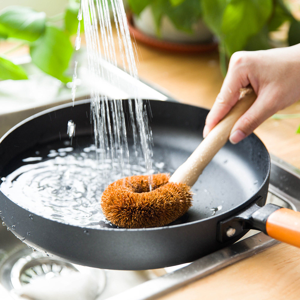 摩登主妇家用椰棕刷木柄洗锅刷清洁刷子厨房用品锅碗碟刷子除油刷