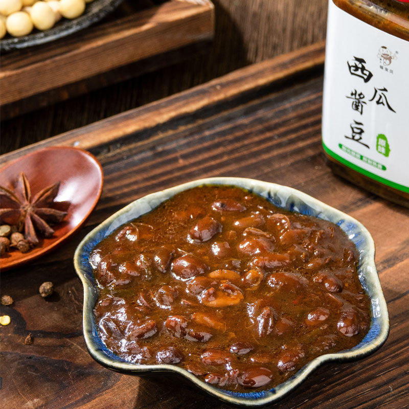 热销西瓜酱豆酱农家自制 河南_宋州酱豆西瓜酱豆河南特产原味葱香微辣