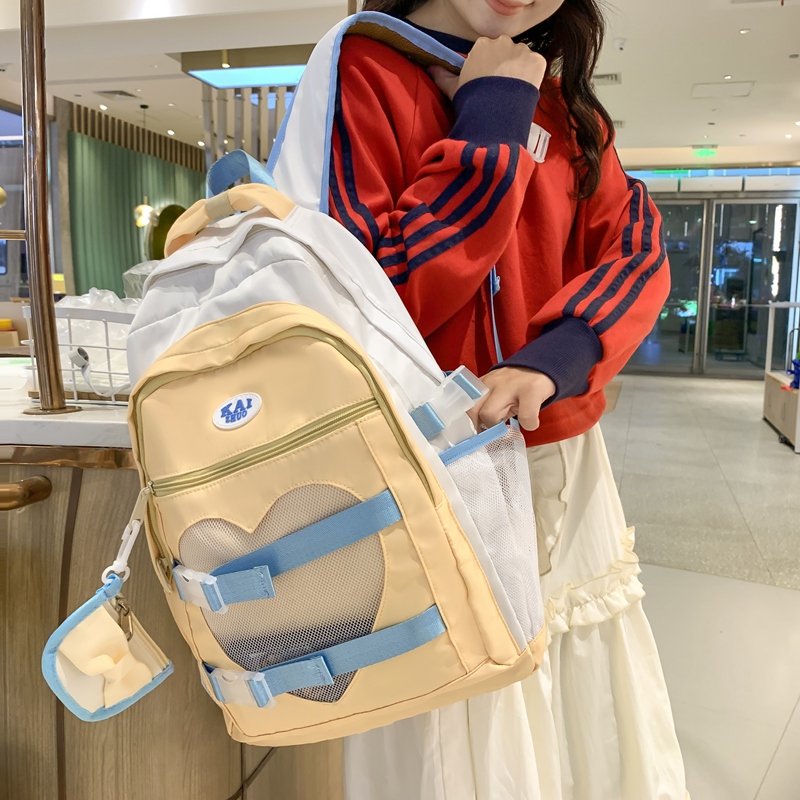 双肩包少女日系韩版大学生通勤背包高中初中学生百搭大容量书包潮