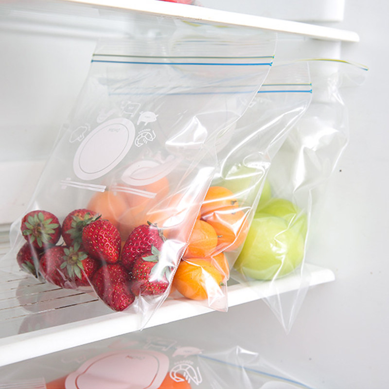日本密实袋食品袋冰箱保鲜袋家用经济自封袋包装密封塑料收纳袋子