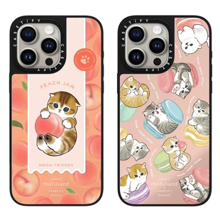 CASETi联名猫福珊迪mofusand可爱搞怪猫咪适用iPhone15Promax苹果手机壳创意14防摔套13个性12女11快乐的小猫