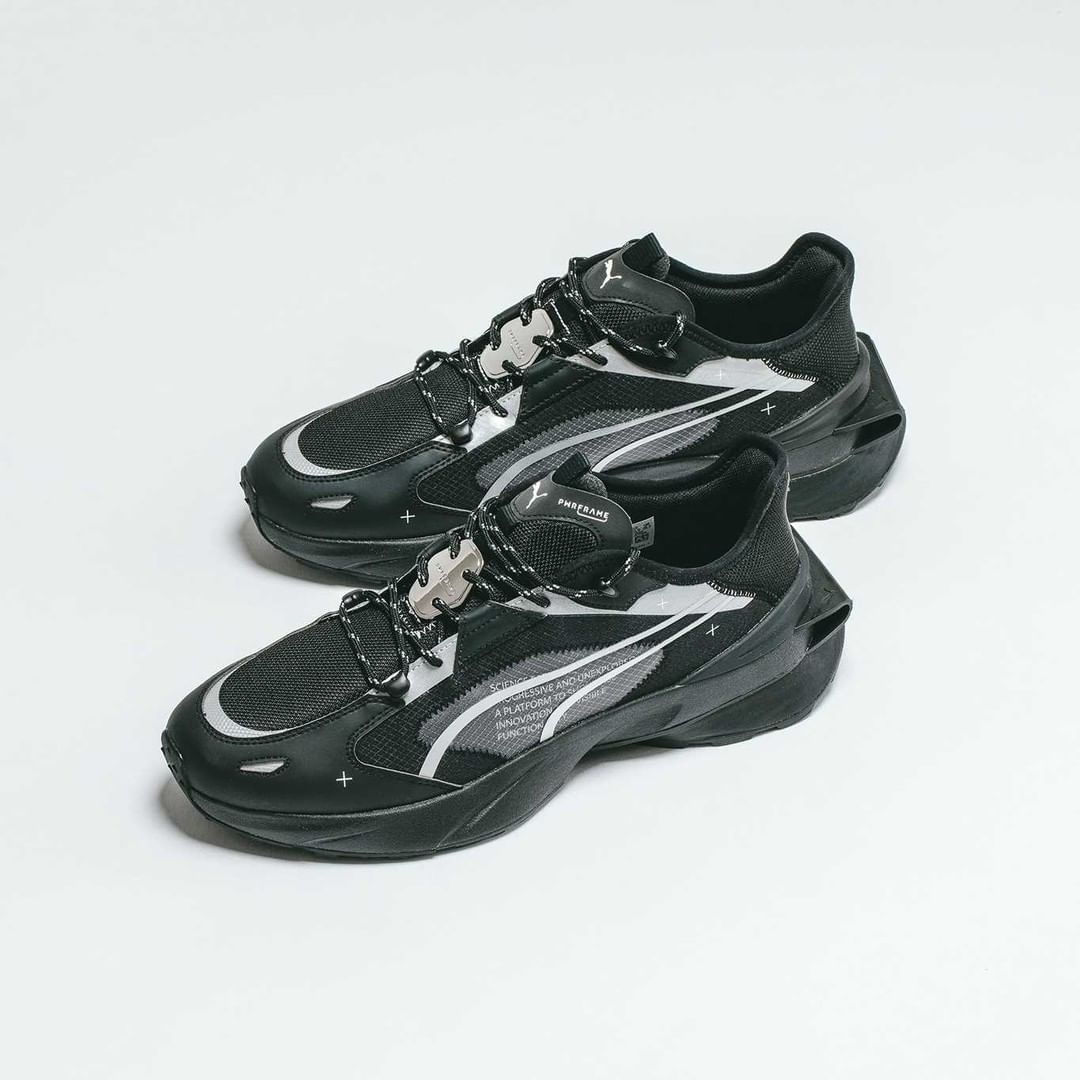 欧美PUMA Pwrframe OP-1彪马限量黑色透气机能轻便街头时尚跑步鞋