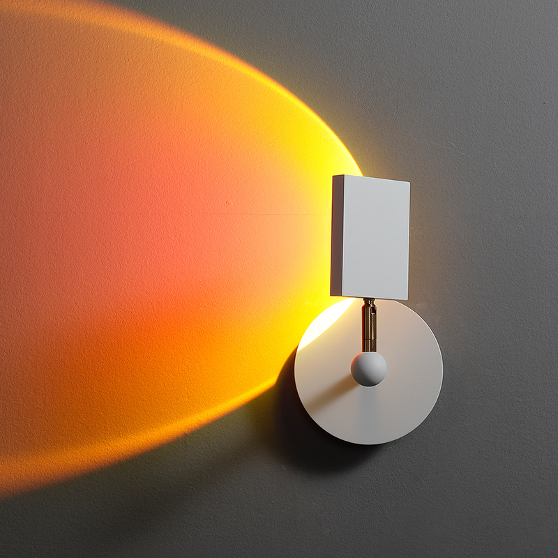 卧室床头灯洗墙投影ip65户外防水墙壁灯双头壁挂ins风智能灯光原智能