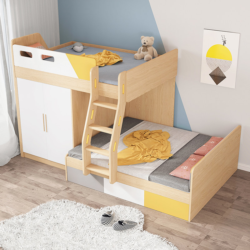 交错式高低床错位型上下床小户型多功能组合双层儿童上下铺子母床