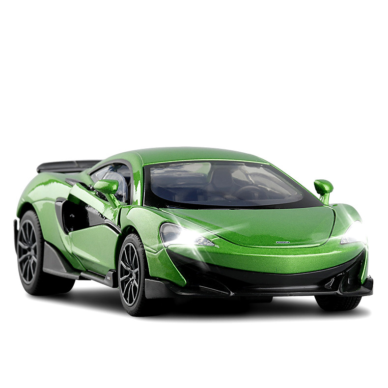jkm132迈凯伦600lt超跑合金车模4开声光回力仿真汽车模型玩具车