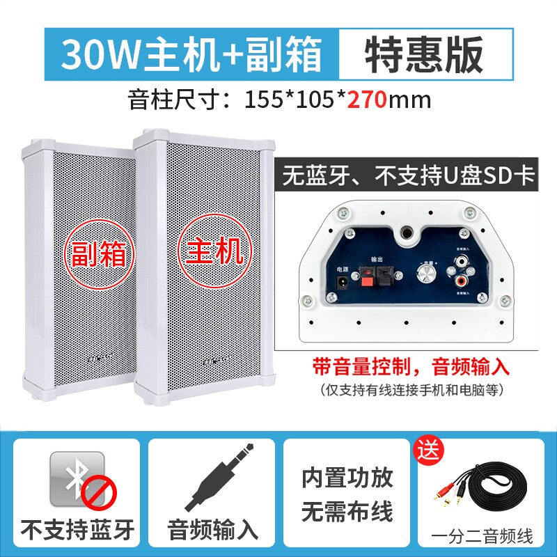 新品先科（SAST）ST-501户外蓝牙防水音柱室外挂墙壁挂式音响功放