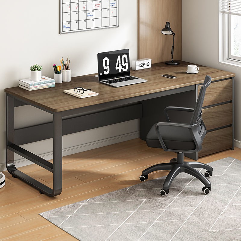 办公桌办公室电脑桌台式简约带抽屉简易员工现代桌子卧室桌椅组合