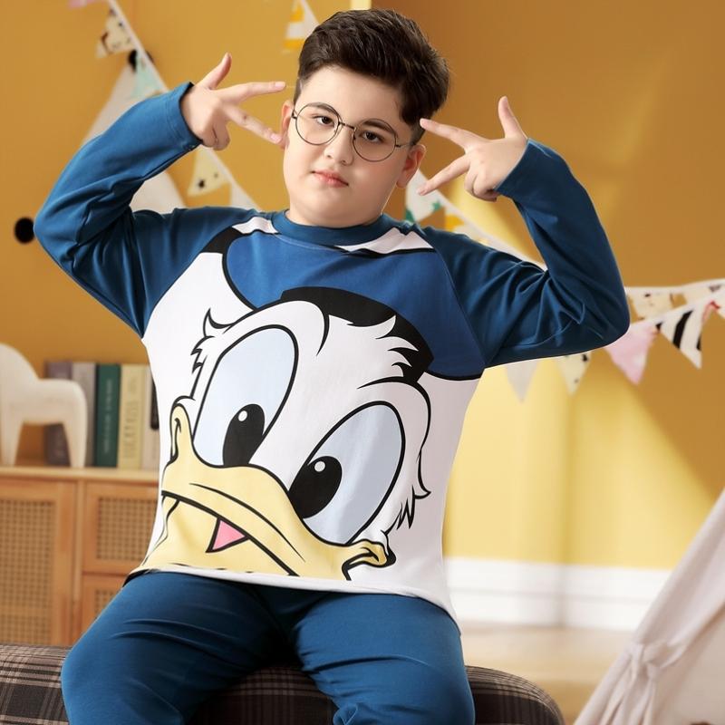 胖童装春秋季男童睡衣加肥加大套装中大童胖孩子宽松长袖秋家居服