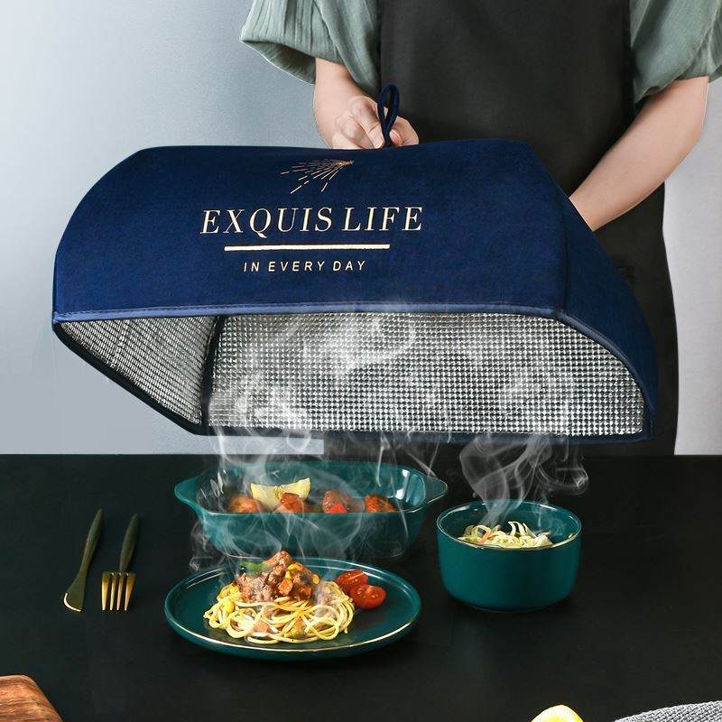 保温菜罩新款2021高级台罩可折叠菜盖子食物罩家用剩菜剩饭专用罩