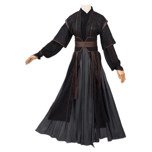 若水舫古装男cosplay服装黑衣侠士贺玄墨微雨顾昀长庚劲装套装帅 券