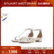 Stuart Weitzman/SW NUDISTCURVE CRYSTAL DECO 粗跟一字带凉鞋