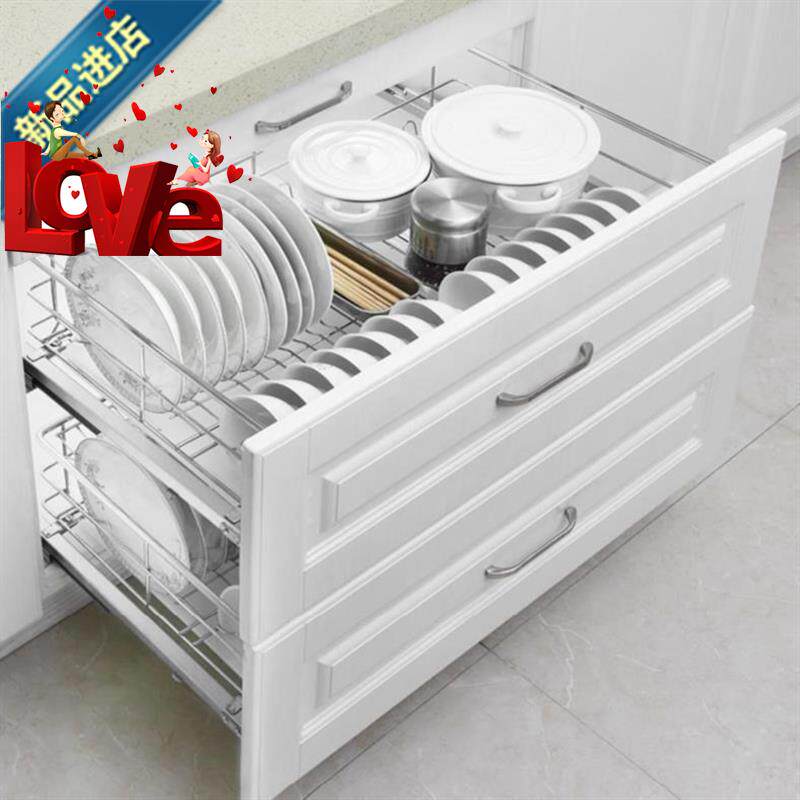 筷子内置活动fh水槽立式盒厨式底抽屉碗蓝拉拉篮