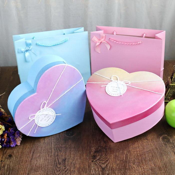 桃心形礼盒空盒情人节口红爱心礼物礼品包装盒精美生日礼物盒子