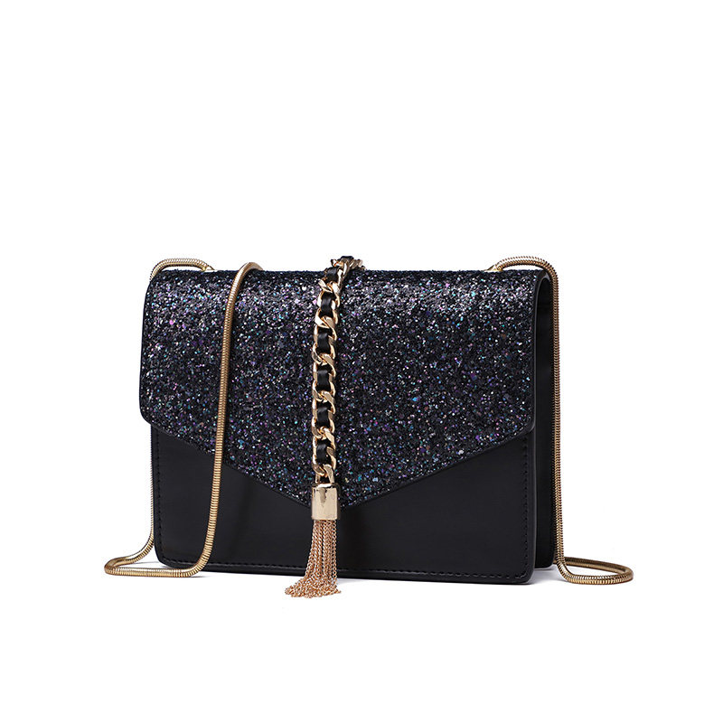 包包小ck女包新款2019限定星空网红小黑包质感时尚百搭链条斜挎包