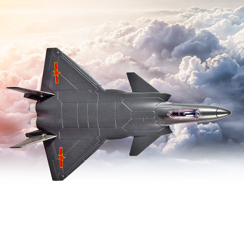 正品中国歼20合金飞机模型歼二十隐形战斗机军事模型摆件声光玩具