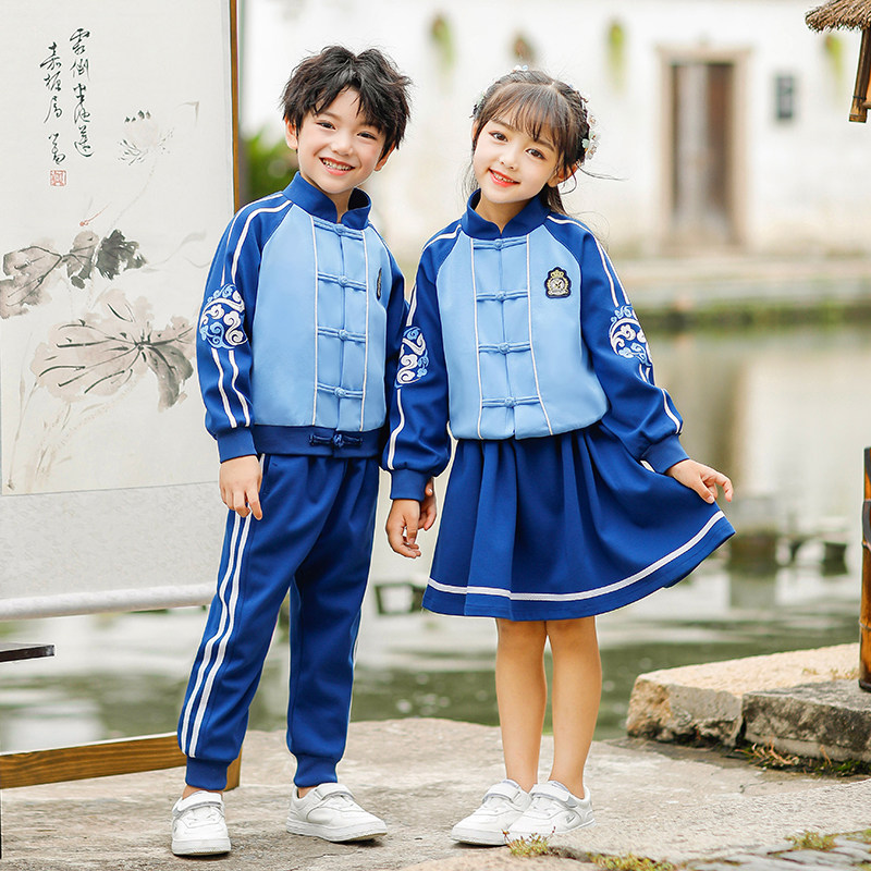 幼儿园园服春秋装国学新款中国风儿童班服民族风中小学生校服汉服