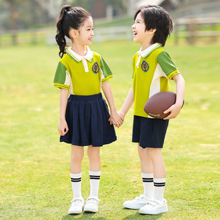 幼儿园园服夏装英伦风小学生班服夏季毕业照六一拍照衣服校服套装