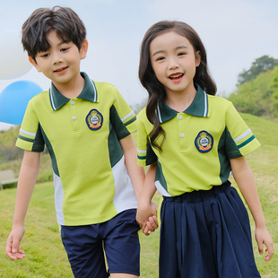 小学生班服夏装毕业拍照服幼儿园学院风园服六一表演服夏季校服棉