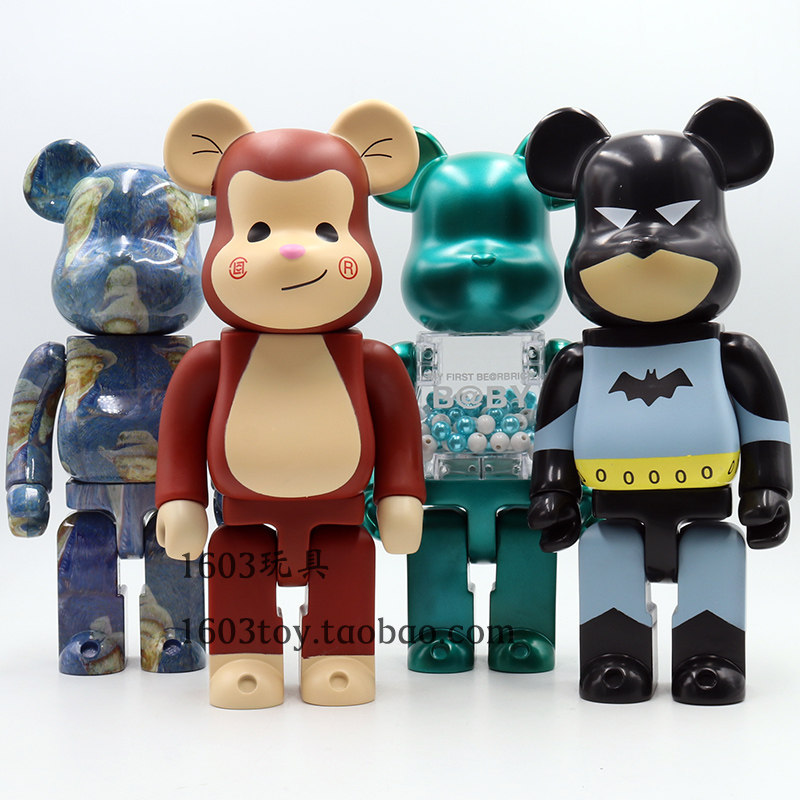 潮玩bearbrick盲盒积木熊暴力熊公仔手办客厅装饰品摆件玩具 400%