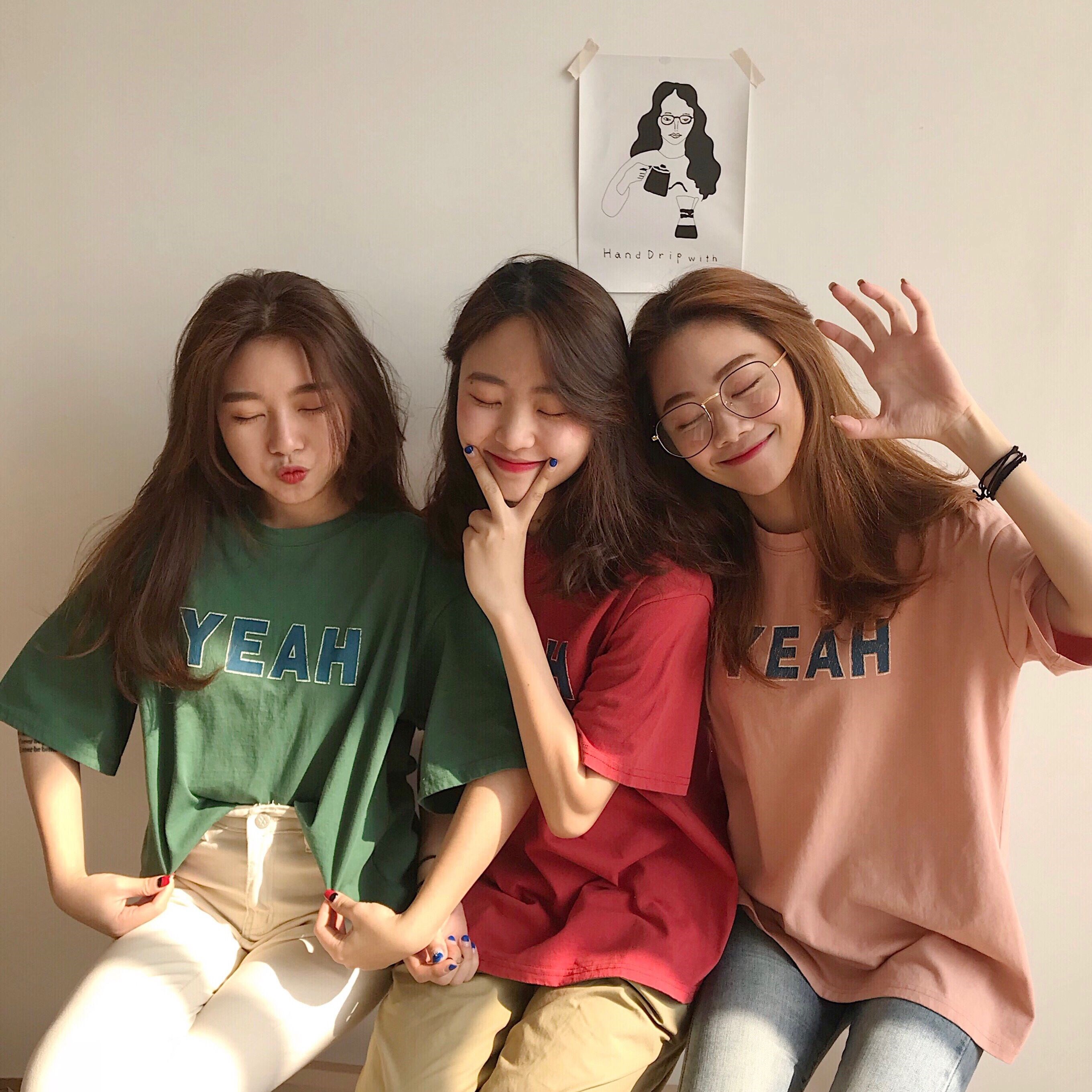 衣服闺密装夏_闺密款夏季四人装闺蜜装学生三四五六七八多人t恤女姐妹