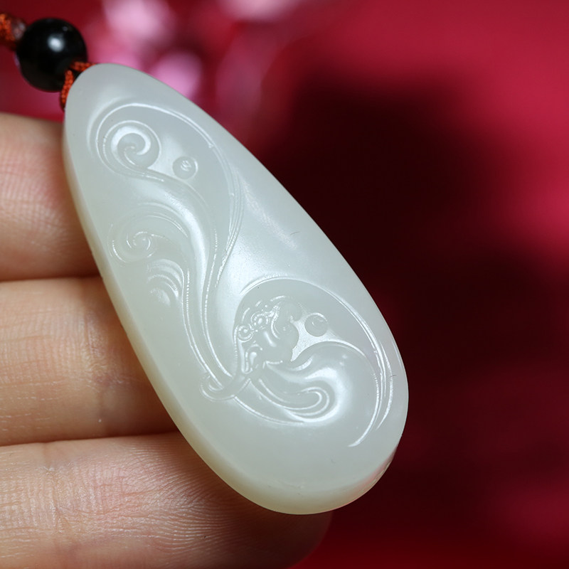 蒋宏利玉雕工作室出品 和田玉 祥善仿古凤凰佩 12.75g