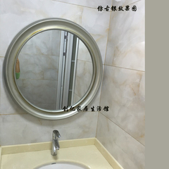 新款现代 中式 简约 圆形立体浴室镜 欧式镜框 高档卫浴镜 装饰镜
