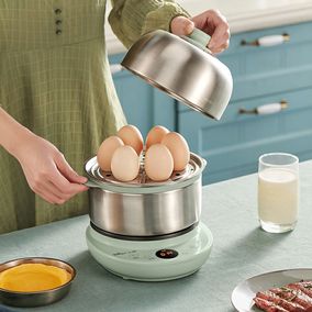 小熊煮蛋器蒸蛋煎蛋器家用早餐机电煎蛋锅小型插电多功能自动断电