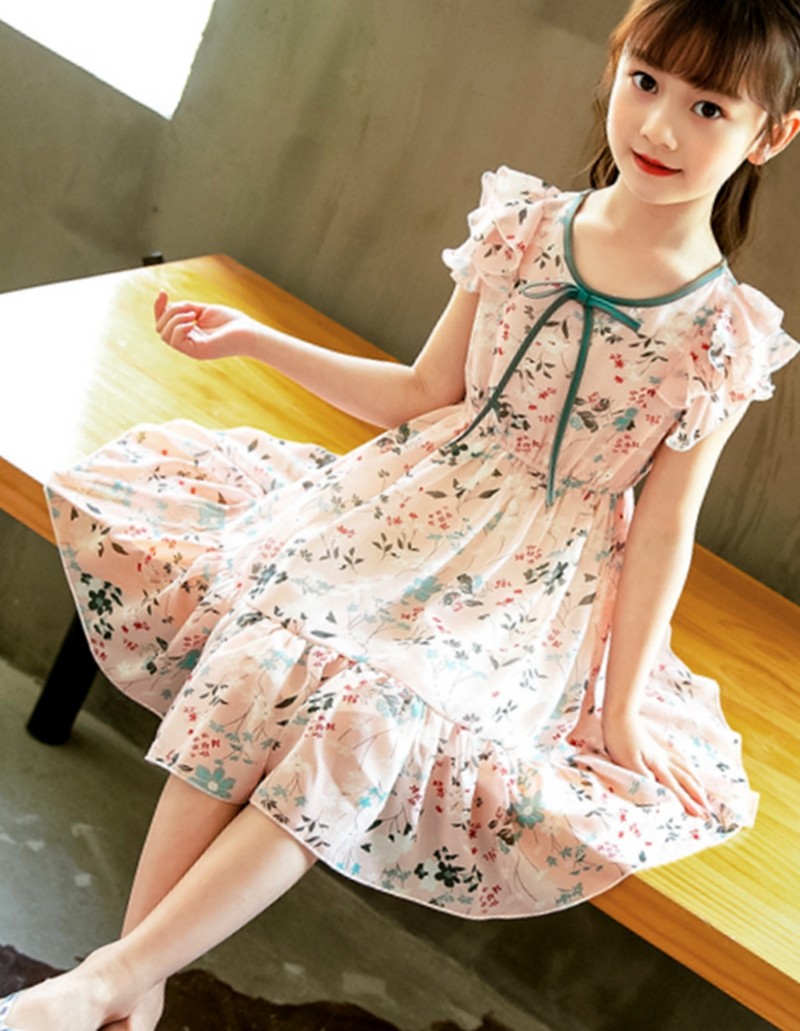 儿童裙子2021年夏季五女童连衣裙7夏天6碎花10岁小女孩韩版9洋气8