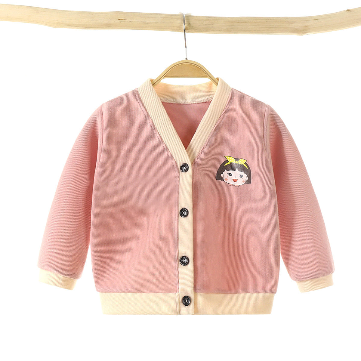 新款儿童针织衫外套春秋v领开衫男女宝宝韩版长袖打底衫童装毛衣