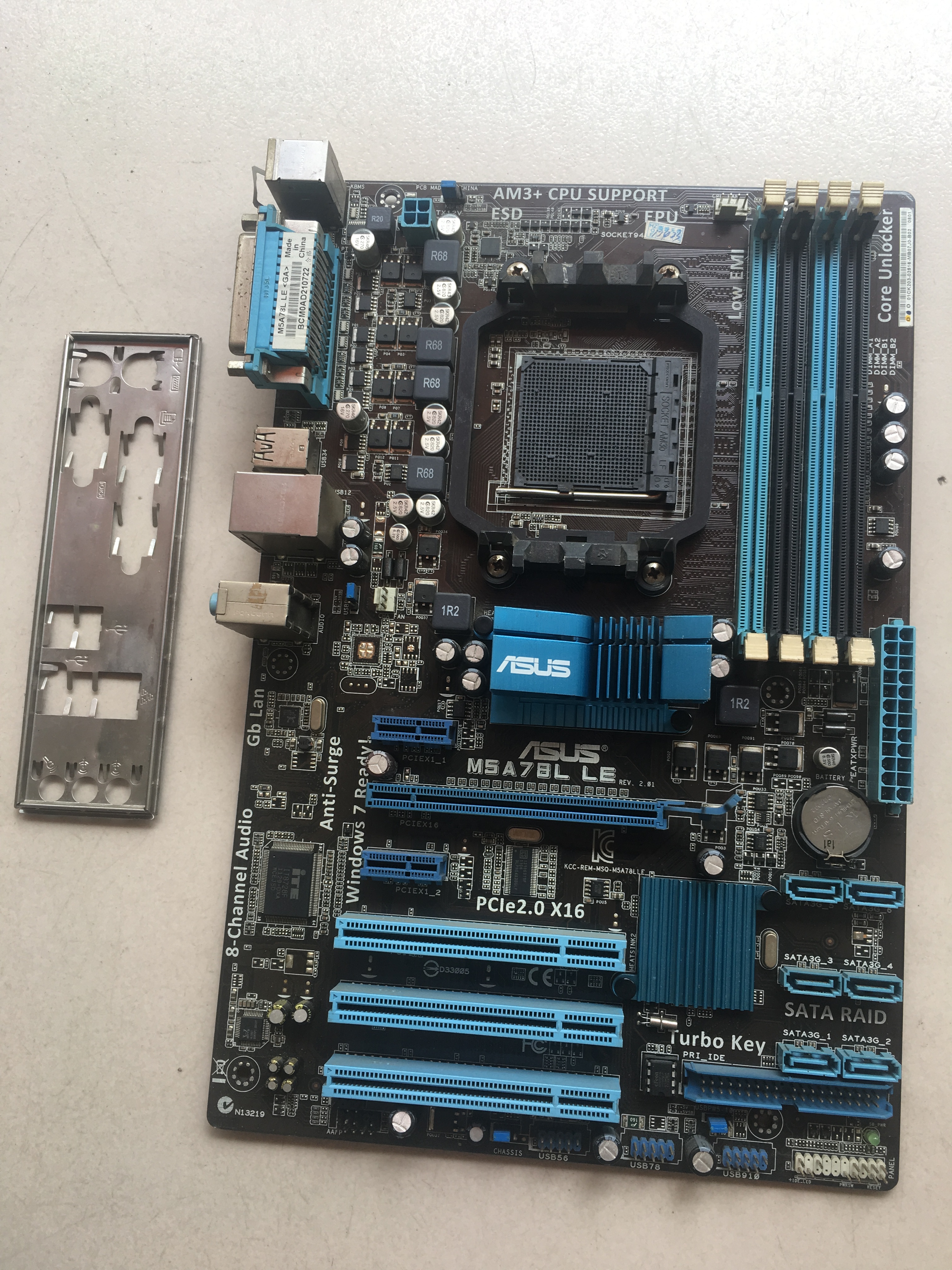 asus/华硕 m5a78l le独立大板 am3接口 实物图 质保一个月