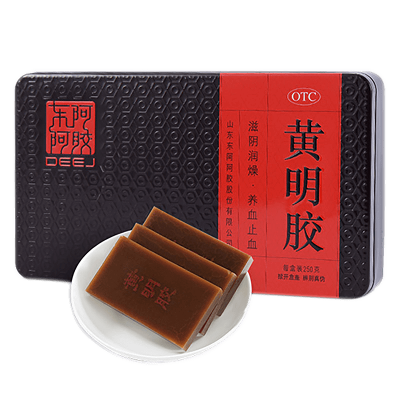 东阿阿胶黄明胶250g/盒滋阴润燥心烦不眠止血食欲不振体弱