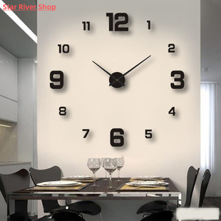 Modern Design Large Wall Clock 3D DIY Quartz Clocks Fasion