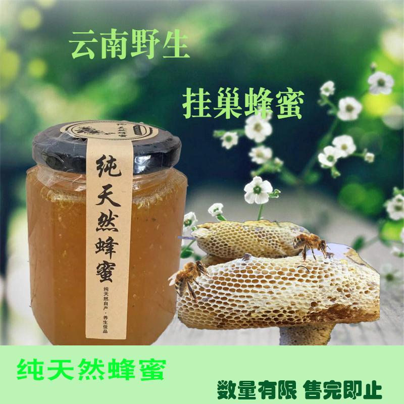 云南野生蜂蜜小挂巢蜂百花蜜土蜂蜂蜜250g