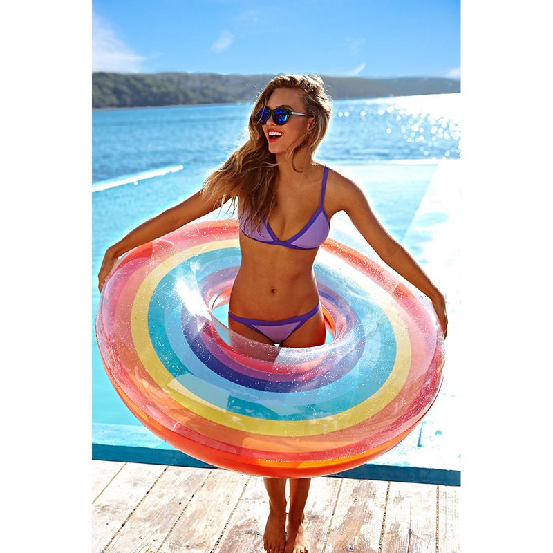 Inflatable rainbow swimming ring adult life buoy thickened w|ruв категории игрушка/коляска/головоломка/блоки/модель, плавательный бассейн/детский игрушка, ребенок/детей плавать кольцо - от Buy2taobao.com для оказания профессиональной услуги покупки агента Taobao