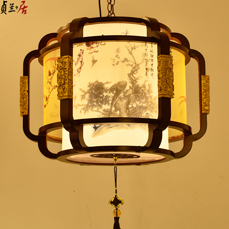 (今日7.7折)中式复古风格吊灯中国风仿古实木餐厅灯酒店饭店古典茶楼