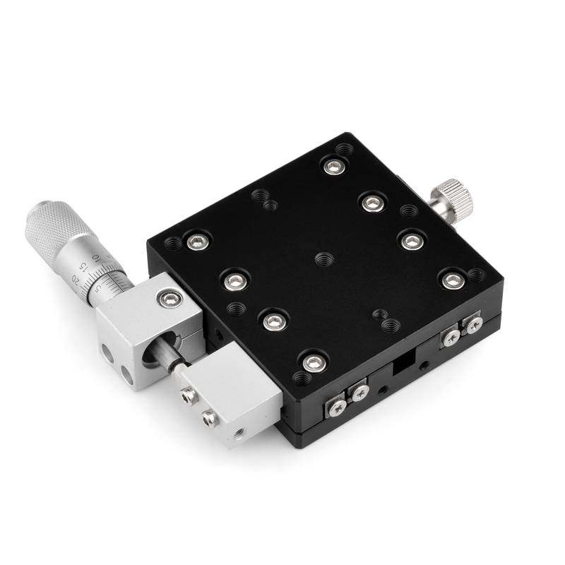 工厂直销手动微调滑台光学平台lx60 x轴十字滑台密微调架位移台