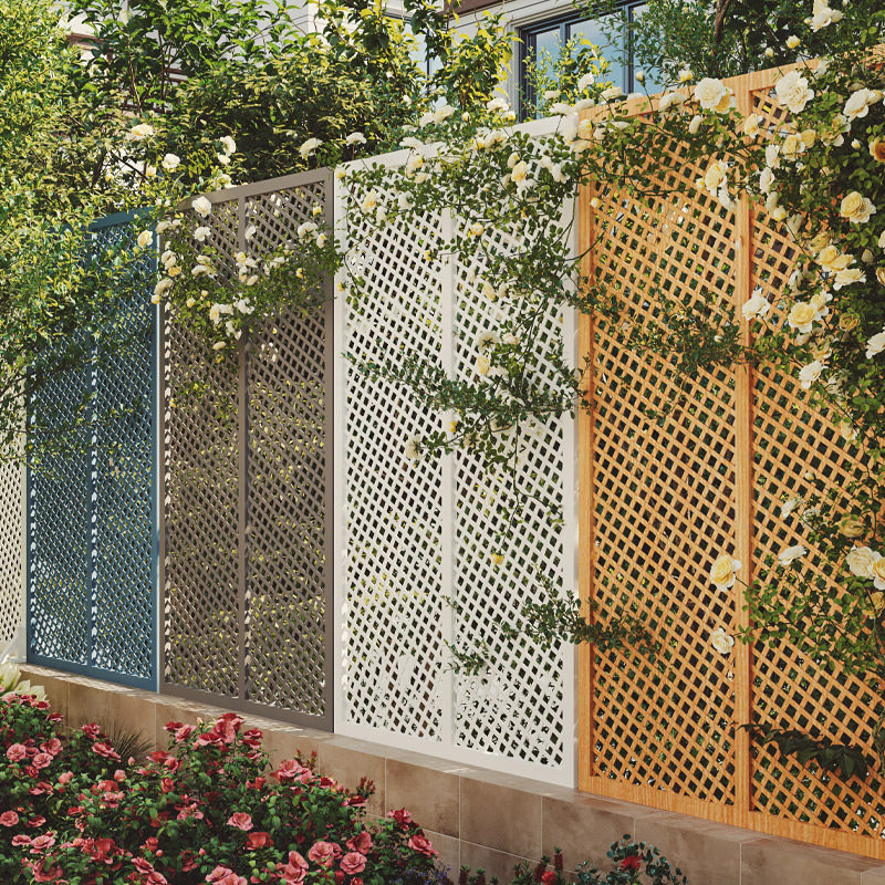 防腐木栅栏网格花架围墙爬藤架花园隔断围栏室外庭院篱笆户外护栏