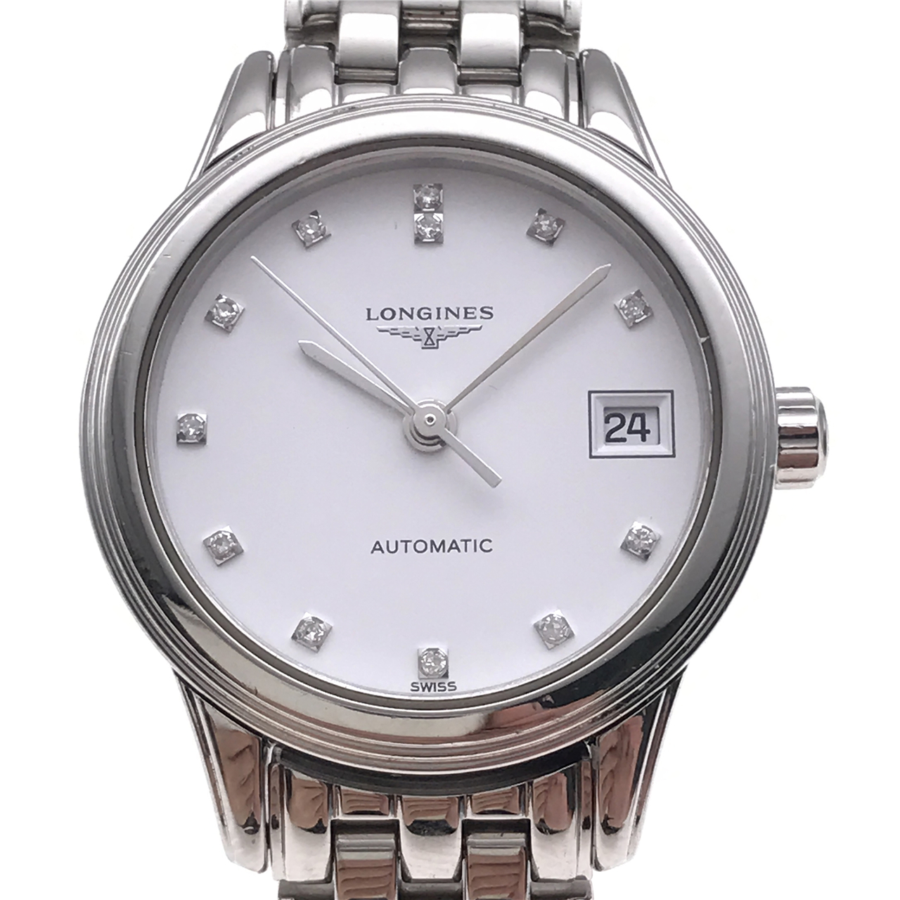 0新]浪琴军旗系列自动机械钻石女表 l4.274.4.27.