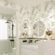 法式自粘墙纸卫生间瓷砖贴纸浴室家用背景墙装饰壁纸加厚防水墙贴
