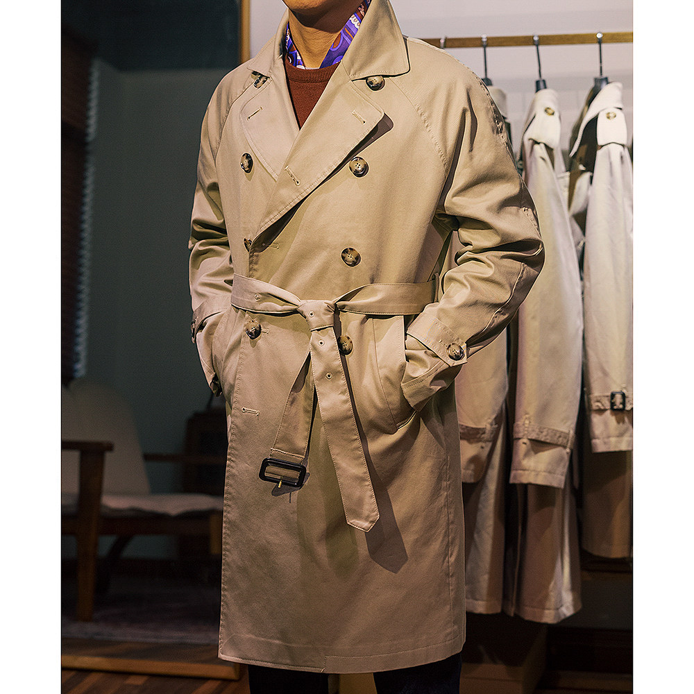 外套中长款男 修身款 简约百搭_trench coat战壕风衣 简约复古 绅士