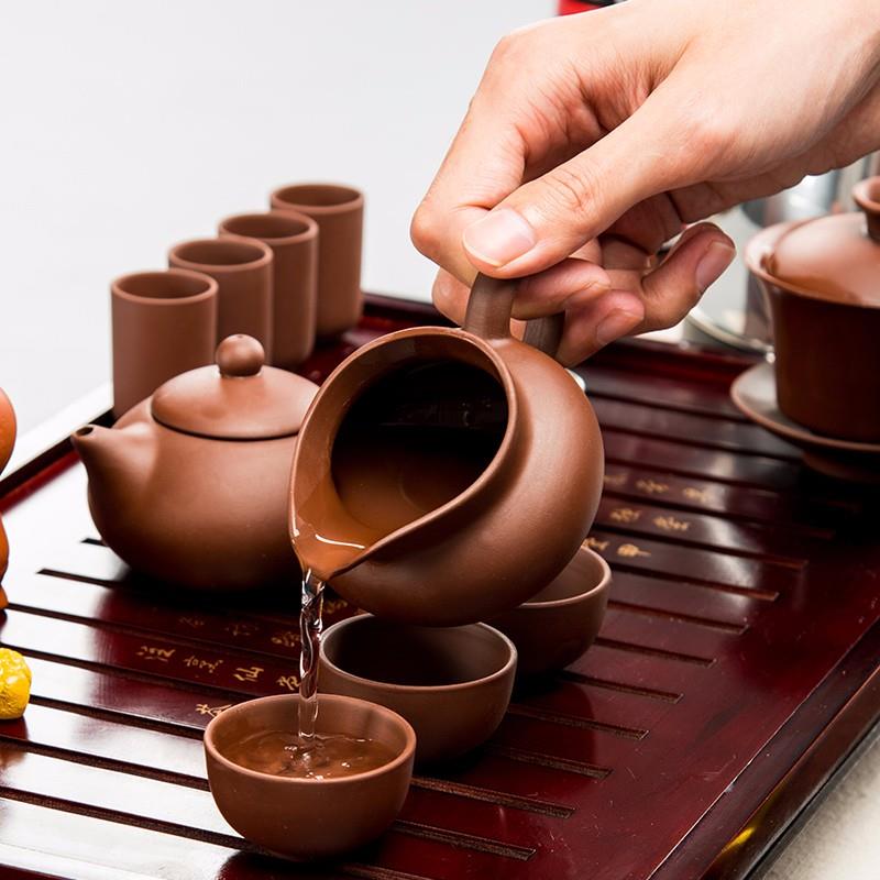 聚誉 茶具套装紫砂功夫茶具套装 中式古朴陶瓷茶壶茶杯实木茶盘电在类目 餐饮具, 茶具, 整套茶具中 - 来自Buy2taobao.com提供专业的淘宝代购服务