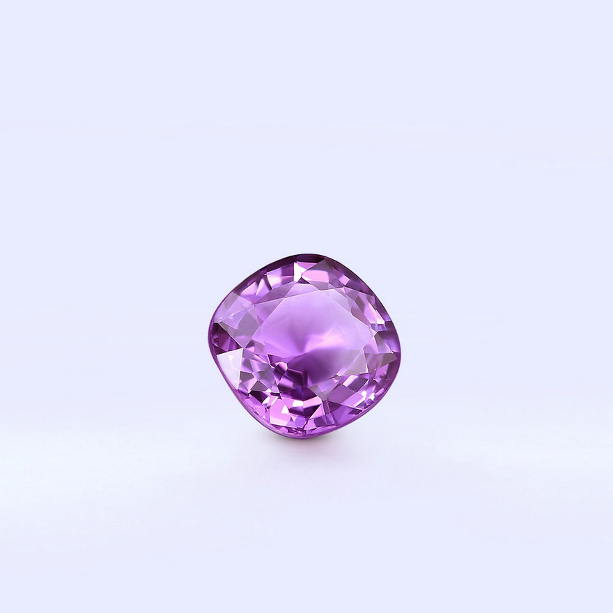 收藏佳品 2.37ct紫色蓝宝石裸石 带aigs国际证书 支持定制