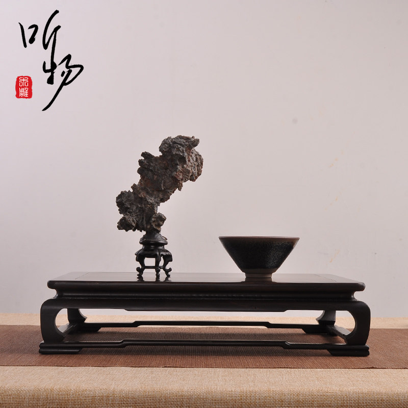听物旗舰店的优惠券大全—红木底座长方形奇石玉器摆件佛像花瓶花盆