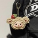 草莓古力古力小羊团子挂件diy钩针编织材料包送朋友礼物钥匙扣