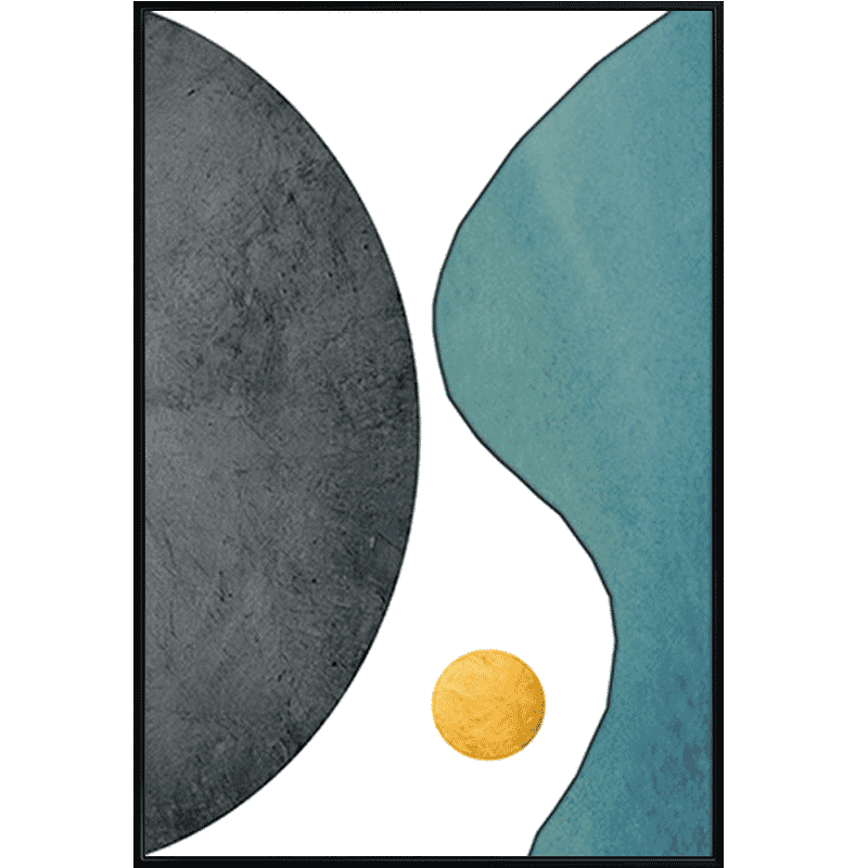 觅画 现代抽象色块装饰画北欧餐厅客厅挂画样板房玄关壁画三联画