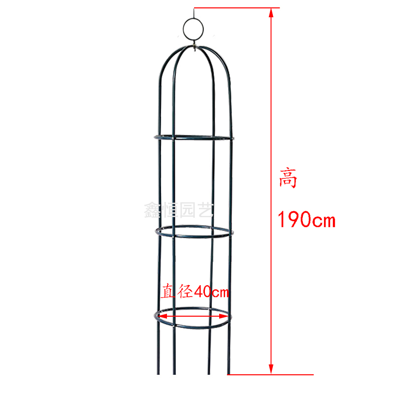 包邮 户外藤月铁线莲柱形花架铁艺铁艺花架圆柱花架铁制花支架